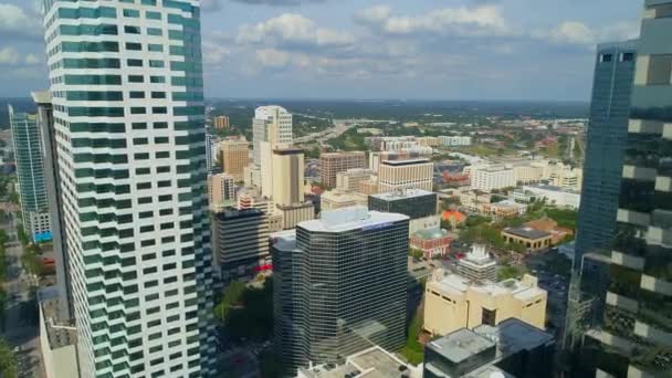 Aerial footage of Downtown Tampa — Stock Video