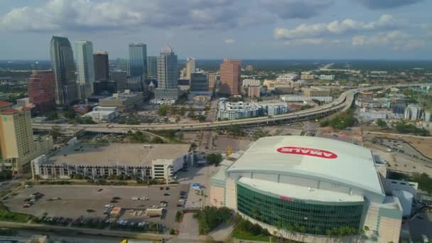 Imagens aéreas de Downtown Tampa — Vídeo de Stock