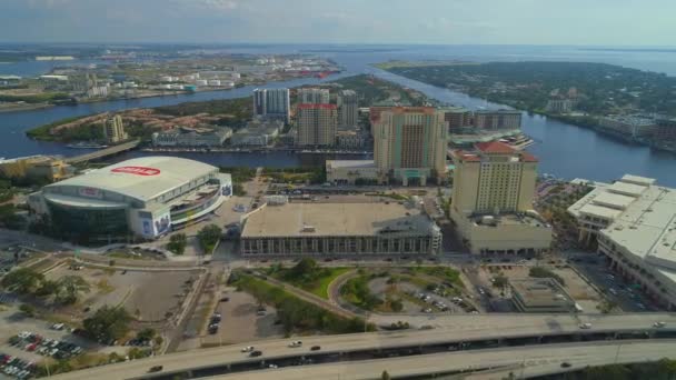 Imágenes aéreas de video del centro de Tampa — Vídeos de Stock