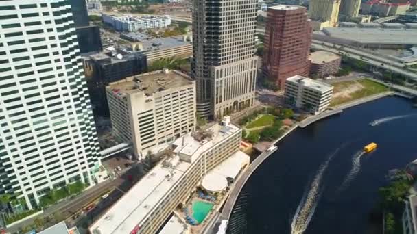 Letecké záběry z bankovních Tampa — Stock video