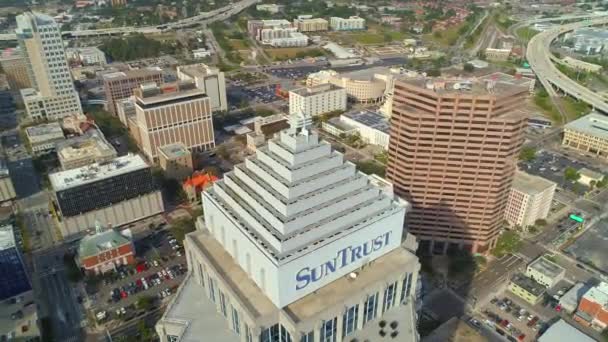 Luchtfoto beelden van Bank Tampa — Stockvideo