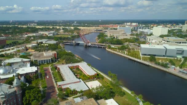 Filmagem de vídeo aéreo de Downtown Tampa — Vídeo de Stock