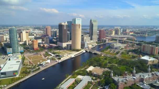 Aerial footage of Downtown Tampa — Stock Video