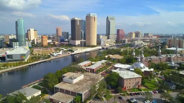 Imágenes aéreas del centro de Tampa — Vídeo de stock