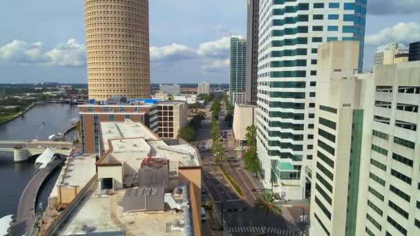 Aerial videofilmer av Downtown Tampa — Stockvideo