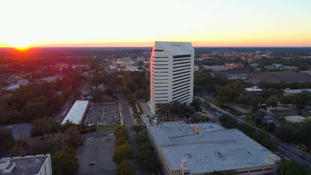 Aerial Drone Video Edificio Del Departamento Educación Florida Tallahassee — Vídeos de Stock