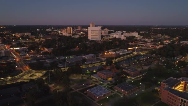 Images Aériennes Crépuscule Tallahassee Floride États Unis Établissant Prise Vue — Video