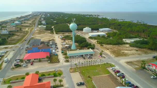 Torre Agua Inspección Video Drones Aéreos Con Antena Celular — Vídeos de Stock