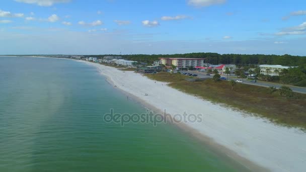 Luchtfoto Tot Oprichting Van Het Schot Van Mexico Beach Florida — Stockvideo