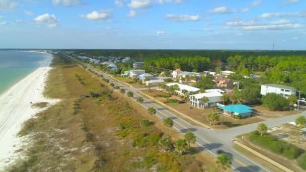 Kuzey Florida Plaj Havadan Görüntüleri — Stok video