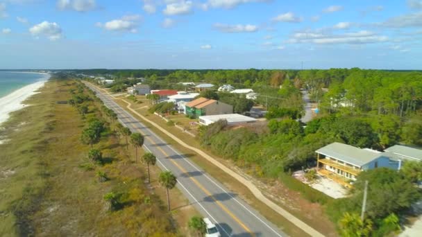 Beachfront Real Estate Mexico Beach Usa — Stockvideo