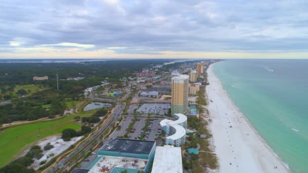 Filmación Panama Beach Florida Resorts Frente Mar — Vídeo de stock