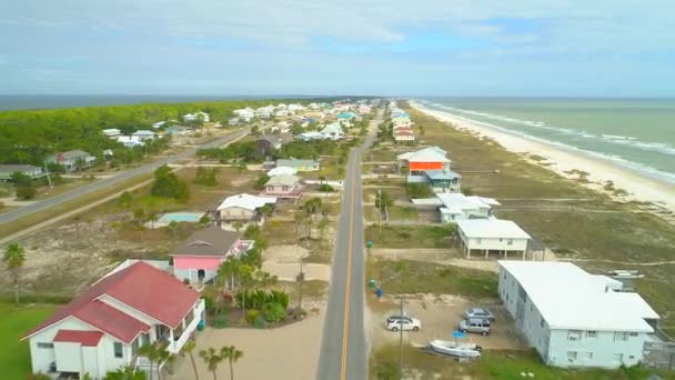 Passeio Aéreo Praia George Island Florida — Vídeo de Stock