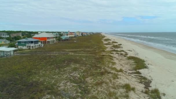 George Island Florida Plaj Havadan Görüntüleri — Stok video