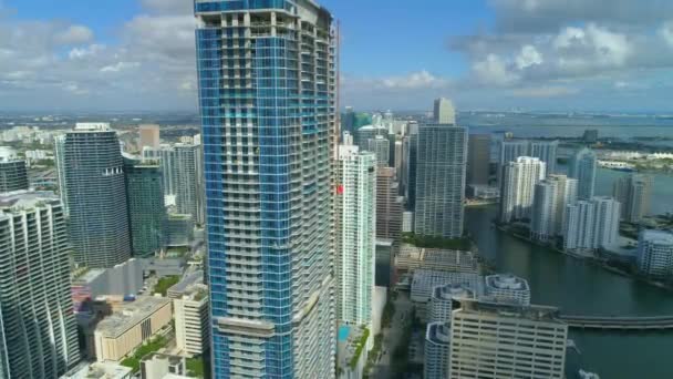 Villa Regina Condominium Brickell ikonik Kulesi 4k 60p — Stok video