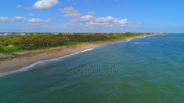 Aerial Rivelare Villa Lusso Sulla Spiaggia Boynton 60P — Video Stock