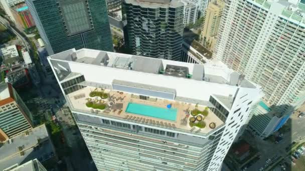 Villa Regina Condominium Brickell iconische toren 4k 60p — Stockvideo