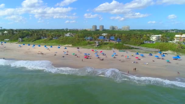 空中的迈阿密海滩，佛罗里达州 — 图库视频影像