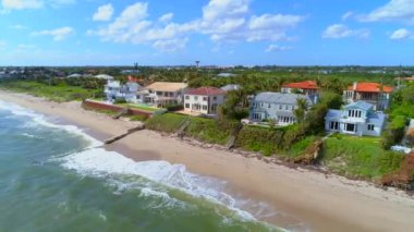 Zengin ve ünlü Florida plaj havadan uçak video evleri