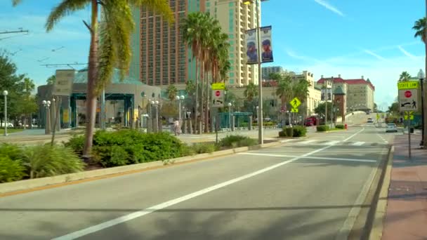 Motion Video Downtown Tampa Marriott Waterside — Stockvideo