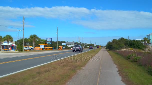 Παραλία Εναέρια Περιήγηση Στο George Island Florida — Αρχείο Βίντεο