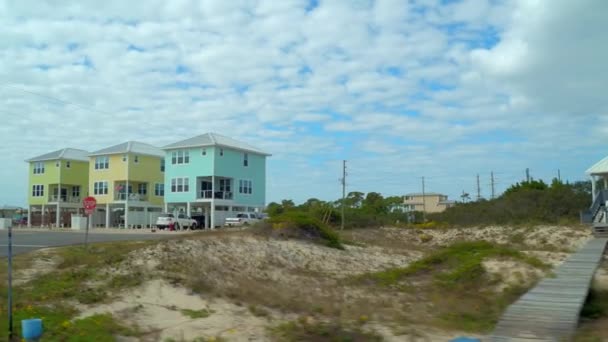 Letecký Výlet Beach Floridě George Island — Stock video