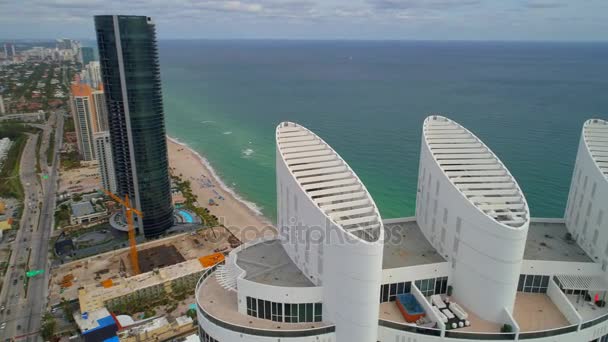 Images Drone Trump Tower Sunny Isles Toiture Penthouse Piscine — Video