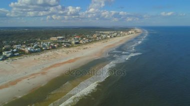 Hava tur St Augustine Florida beach Atlantik Okyanusu 4k