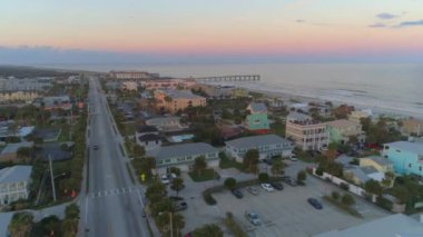 St Augustine plaj ve İskele hava video 4k
