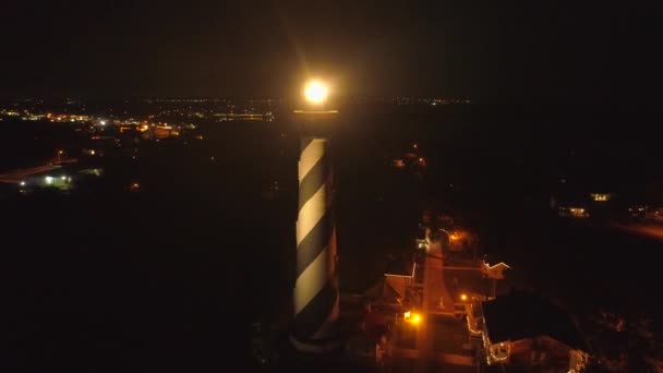 セント オーガスティン灯台空中ビデオ — ストック動画