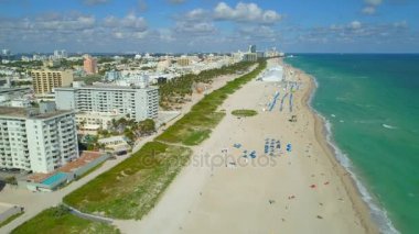 South Beach Miami Ocean Drive hava video 4 k 24p