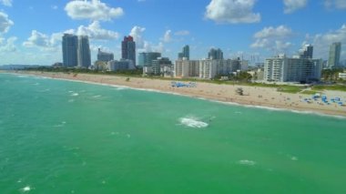Stok Miami Beach 4k hava görüntülerini 24p