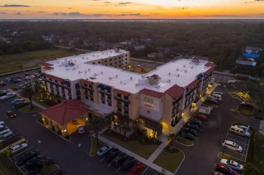 Avlu St Augustine Beach Fl alacakaranlıkta