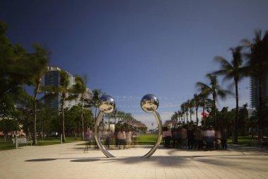 Collins Park uzun pozlama bulanık insanlar sanat