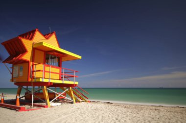Miami Beach turuncu cankurtaran istasyonu