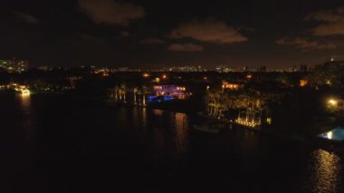 Hava uçak gece video bir köşkün 4k 24p
