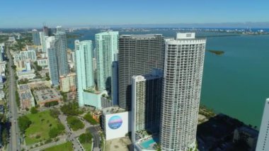 Hava çatı hava highrise gökdelenler Edgewater Miami