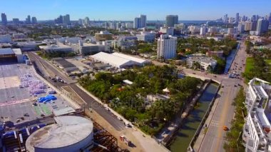 Hava video botanik bahçeleri ve Holocaust Memorial Miami Beach 4k 24p