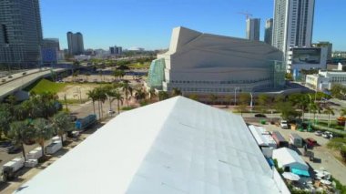 Adrianne Arsht Merkezi sahne sanatları Miami 4k hava video