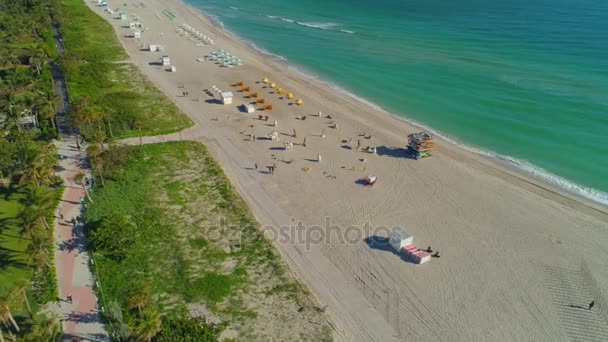 砂の上の空中 2017年アートバーゼル マイアミビーチ アート — ストック動画