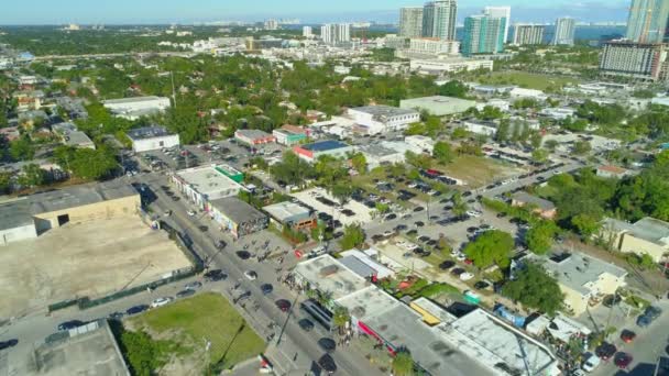 Aerial Arkivfilmer Wynwood Miami Art Väggar 24P — Stockvideo