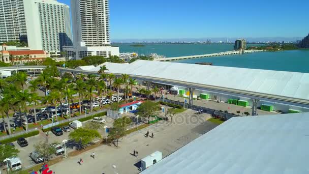 Luftbildkunst Miami Basel Zelt 2017 — Stockvideo