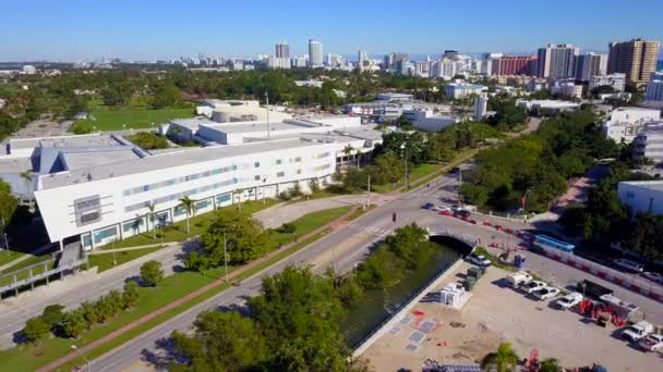 Antennenvideo Miami Beach Senior High — Stockvideo