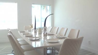 İç lüks masa oturma odası hareket video