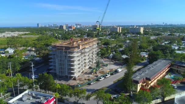 Vidéo Aérienne Site Construction Des Highlands North Miami Floride — Video