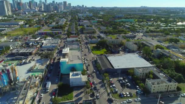 Wynwood Aérea Miami Florida Eua — Vídeo de Stock