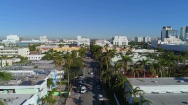 Lincoln road alışveriş merkezi 4k yakınındaki hava atış Miami Beach mahalle