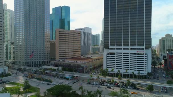 Drone Aéreos Downtown Miami — Vídeos de Stock