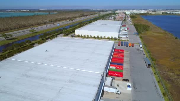 Entrepôts Distribution Vidéo Aérienne Doral Florida — Video