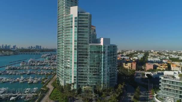 Filmový Letecký Murano Portofino Miami Beach Hukot Video — Stock video